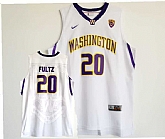 Washington Huskies #20 Markelle Fultz White College Basketball Jersey,baseball caps,new era cap wholesale,wholesale hats